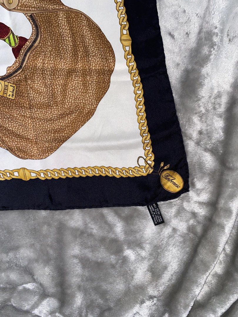 ‘Authentic Rare Vintage Borbonese Silk Scarf’ (Category: Scarves) located in Calamba. Submitted by dreality. (Listing ID 1461258865, Image 3). Description: ‘Authentic Rare Vintage Borbonese Silk Scarf’ Features an elaborate, classic Italian design Made in Italy. - Beautiful Luxury Details! ✨ Size: Width: 35 | Length: 32 ・ Flawless Condition! ・ Color rate: 10/10 ・ Flaw: NONE! 🔖 PRICE: ₱2,000 ONLY!.