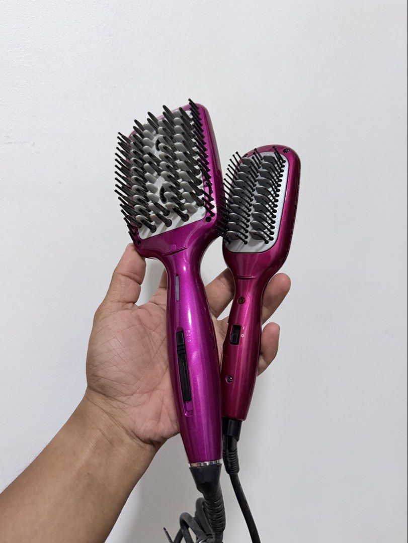 BaByliss Pro Ionic Styler Brush (Category: Hair) located in Pasig City. Submitted by iambernabe (Listing ID 1459215886, Image 1). Description: Take both for 1,500 - Pink BaByliss Pro ionic straightening brush - Tames frizz and straightens hair quickly - Features adjustable heat settings - Corded electric for reliable power - Ideal for quick touch-ups or full styling - Works great!.