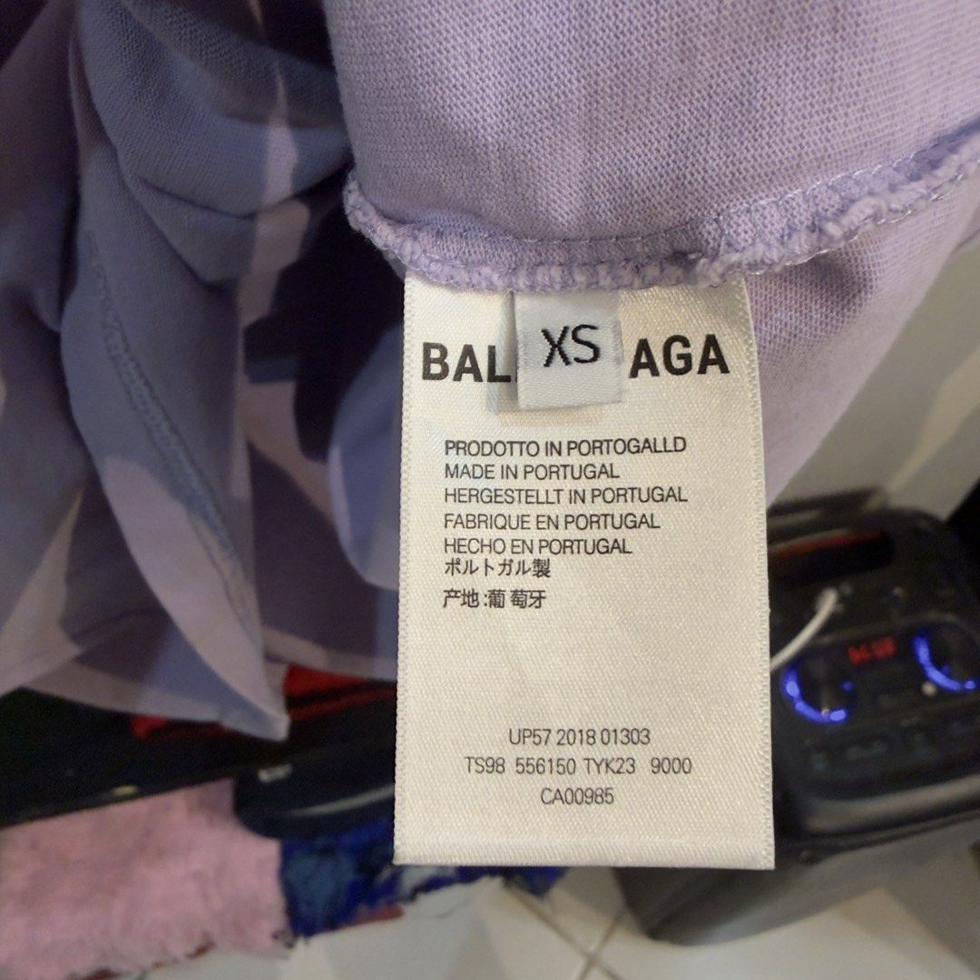 Balenciaga Lavender Shirt (Category: Tshirts & Polo Shirts ) located in Manila. Submitted by jerichomal82553 (Listing ID 1461262662, Image 3). Description: Balenciaga Lavender Shirt 20.5 by 26 Good Condition Complete Tags Minimal Issue (Small Pinhole Minimal Stain).