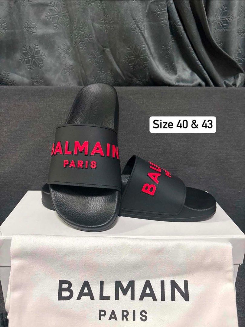 Balmain Slides (Category: Slippers & Slides) located in Manila. Submitted by stopshop26 (Listing ID 1461146427, Image 1). Description: Balmain Slides Brand new and original Onhand and ready to ship .