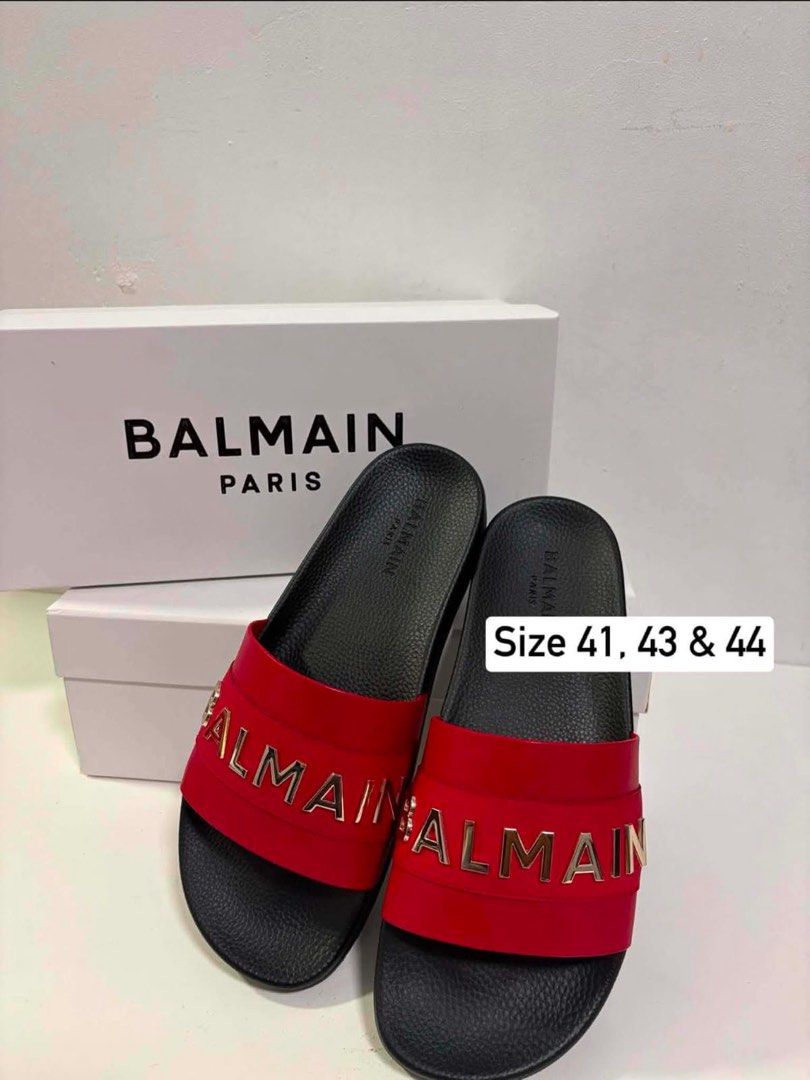 Balmain Slides (Category: Slippers & Slides) located in Manila. Submitted by stopshop26 (Listing ID 1461146608, Image 1). Description: Balmain Slides Brand new and original Onhand and ready to ship .