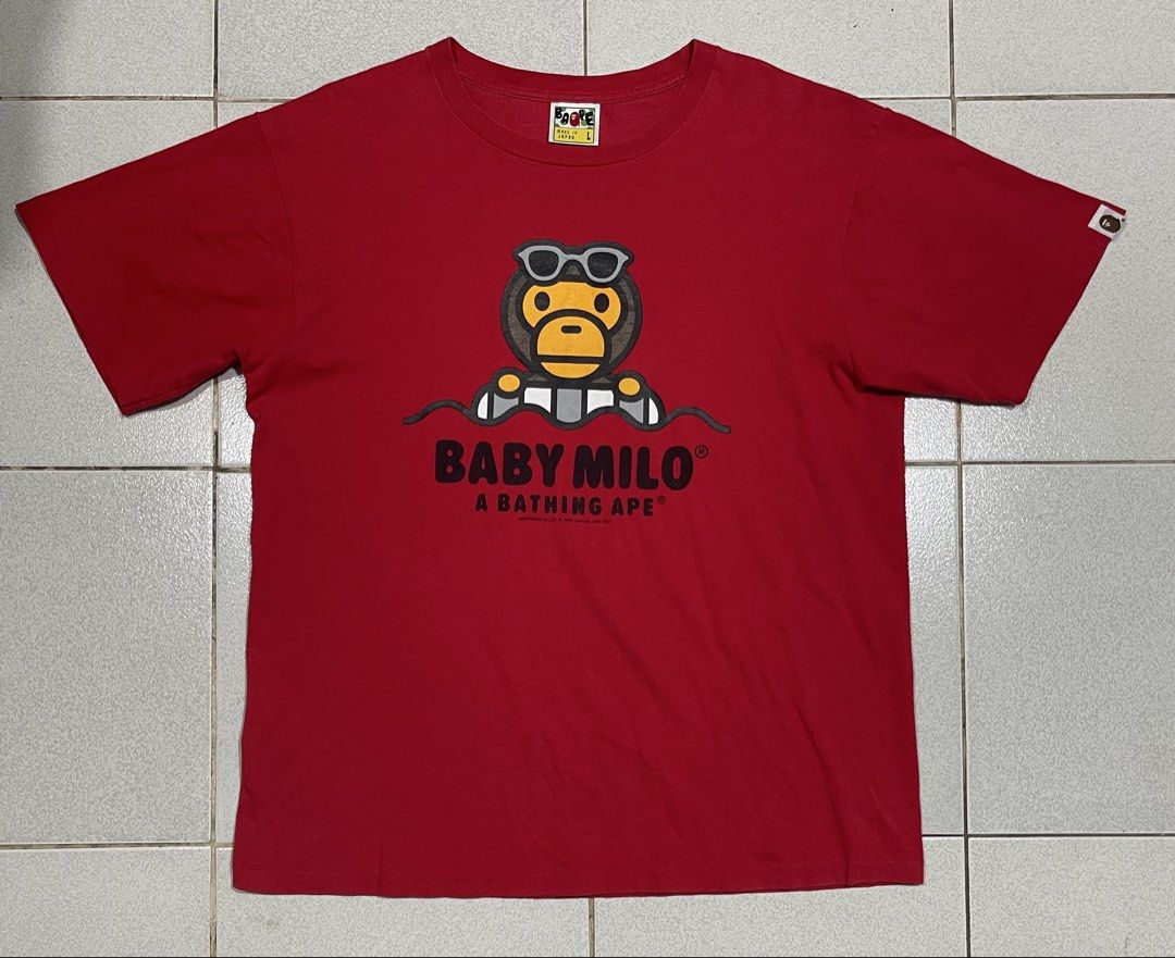 Bape Baby Milo Tshirt (Category: Tshirts & Polo Shirts ) located in Mandaue City. Submitted by MJ_80 (Listing ID 1461200202, Image 1). Description: Bape Baby Milo Tshirt Large Dimes : 21 X 27 See photos for measurements Minor issue on last photo. Price : 1,450.