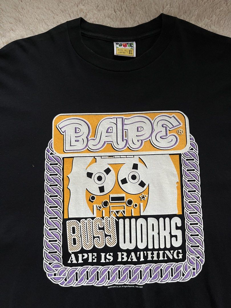 BAPE OG BUSY WORKS (Category: Tshirts & Polo Shirts ) located in Candelaria. Submitted by hiddengems.ph (Listing ID 1461163879, Image 2). Description: SIGN OF USAGE (MINOR FLAW PRINT).