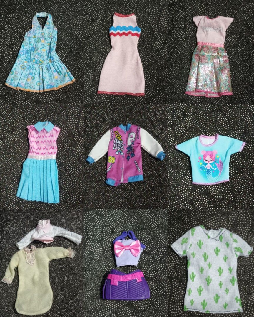 BARBIE DOLL CLOTHES FOR SALE (Category: Kids Toys) located in Manila. Submitted by teddysdollistufss (Listing ID 1461265022, Image 1). Description: 💕BARBIE DOLL CLOTHES FOR SALE💕 ‼️FLASH SALE, 50 PESOS EACH ALL ITEMS‼️ Good condition, some needs cleaning and washing, nevertheless good addition for your doll wadrobe collection! KIndly pm me for details and inquiries, thank you so much 😍🫶🏼❤️ Mode of payment: GCash, Maya Mode of shipment: J&T E