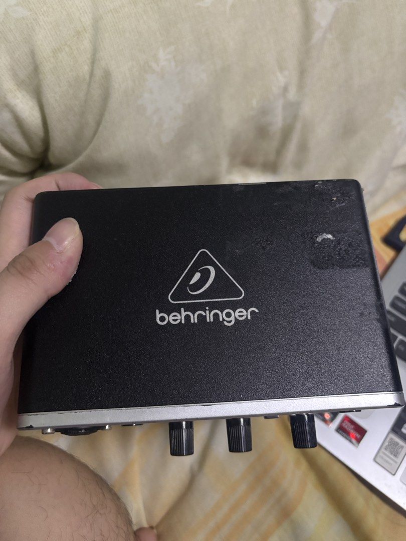Behringer U-PHORIA UMC22 USB Audio Interface (Category: Other Audio Equipment) located in Batangas. Submitted by samvelasquez0 (Listing ID 1461122162, Image 2). Description: - Behringer U-PHORIA UMC22 USB Audio Interface - Equipped with a high-quality Midas mic preamp - Includes Direct Monitor function for zero-latency monitoring - Provides 48V phantom power for condenser microphones - Dedicated outputs for speakers and headphones - Ideal for hom