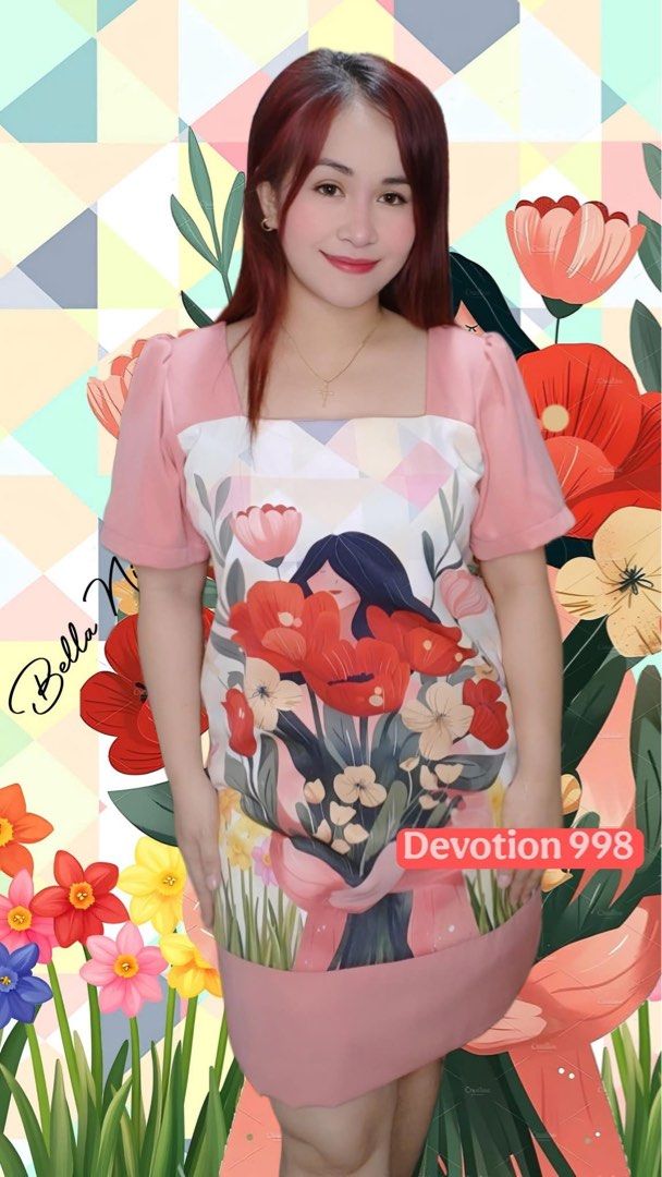 Bella Nica Pink Dress (Category: Dresses) located in Taguig. Submitted by happy.viascloset (Listing ID 1460697998, Image 2). Description: Large but can fit to XL, untagged but never used was too big.