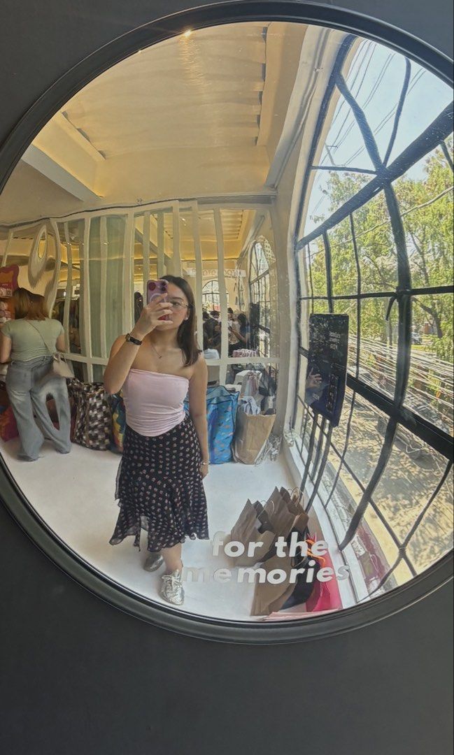 Black Floral Asymmetrical Midi Skirt (Category: Skirts) located in Manila. Submitted by t_a_s_h (Listing ID 1461220713, Image 3). Description: - Best fits Medium - Can be used as top or skirt.
