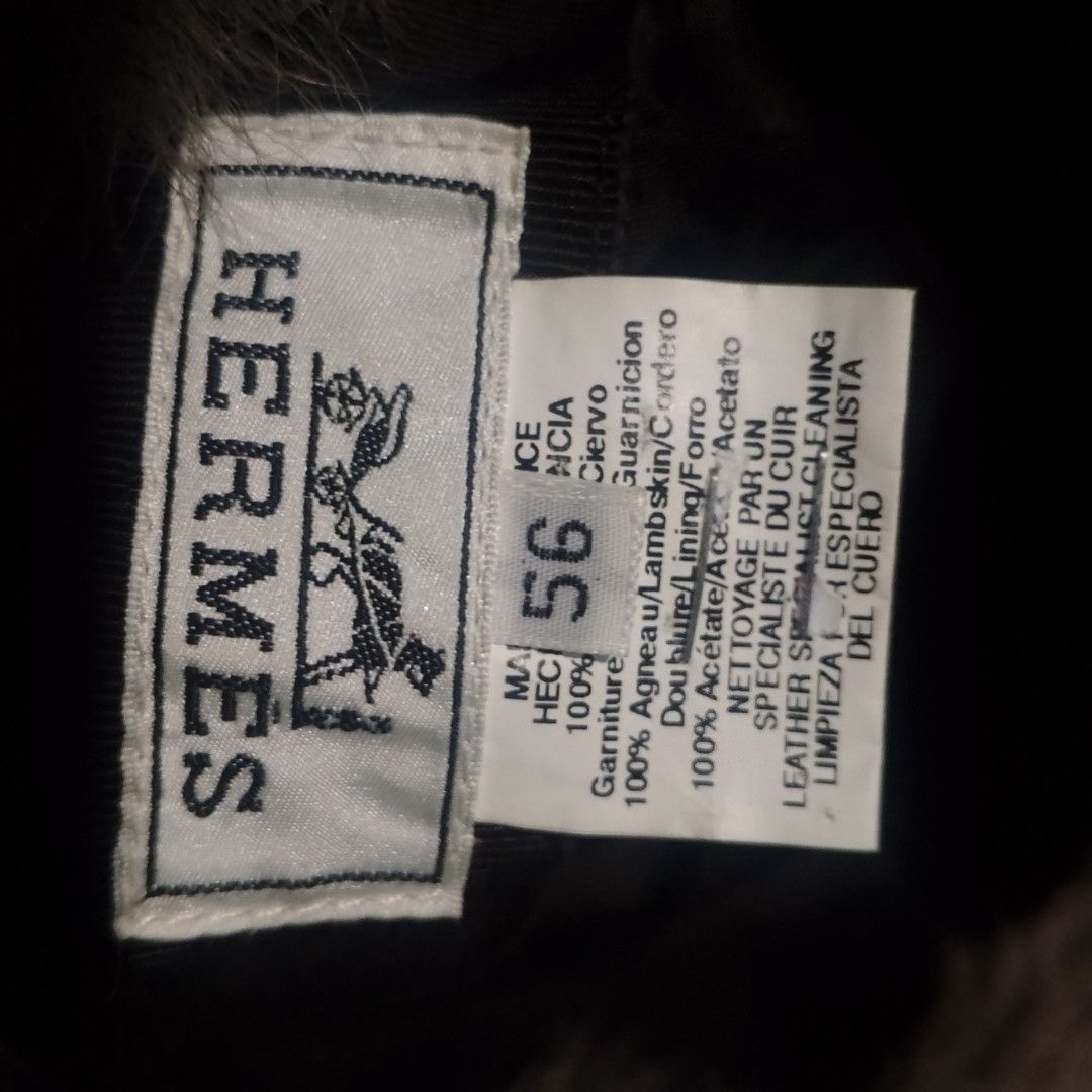 Authentic Hermes Fur Lamb Leather Hat (Showcase Only) (Category: Hats & Beanies) located in Munoz. Submitted by misfits_archive (Listing ID 1461272962, Image 2). Description: .