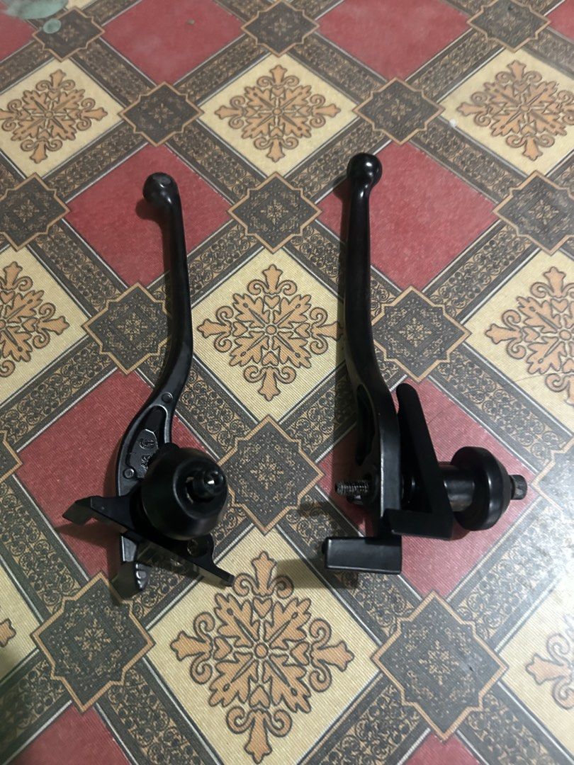 Black Motorcycle Brake Levers Set (Category: Bicycles) located in Manila. Submitted by ravereyes (Listing ID 1461192428, Image 2). Description: - Pair of black Motorcycle brake levers - Standard fit for most motorcycle - Feel free to ask any questions!.