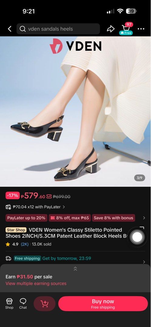 BLOCK HEELS size 9 (Category: Heels) located in Quezon City. Submitted by eieenueqyu (Listing ID 1461258082, Image 3). Description: .
