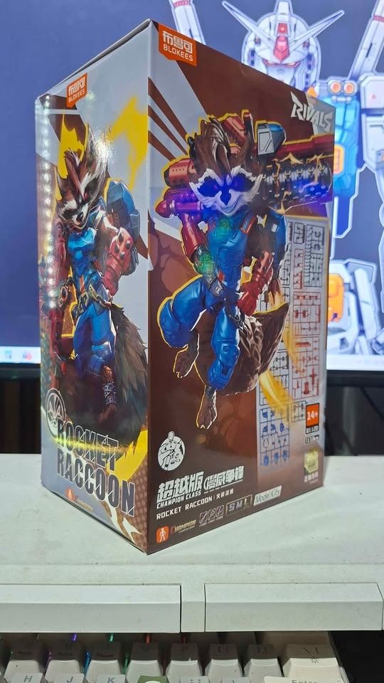 Blokees Rocket Racoon Champion Class (Category: Action & Battle Toys) located in Imus. Submitted by ToyBlazePH (Listing ID 1461284369, Image 2). Description: - BLOKES Marvel Rivals Rocket Raccoon model kit - Supercharged Edition - Build your own Rocket Raccoon figure - Comes with weapons and accessories - Recommended for ages 14+ - Perfect for Marvel fans and model builders.