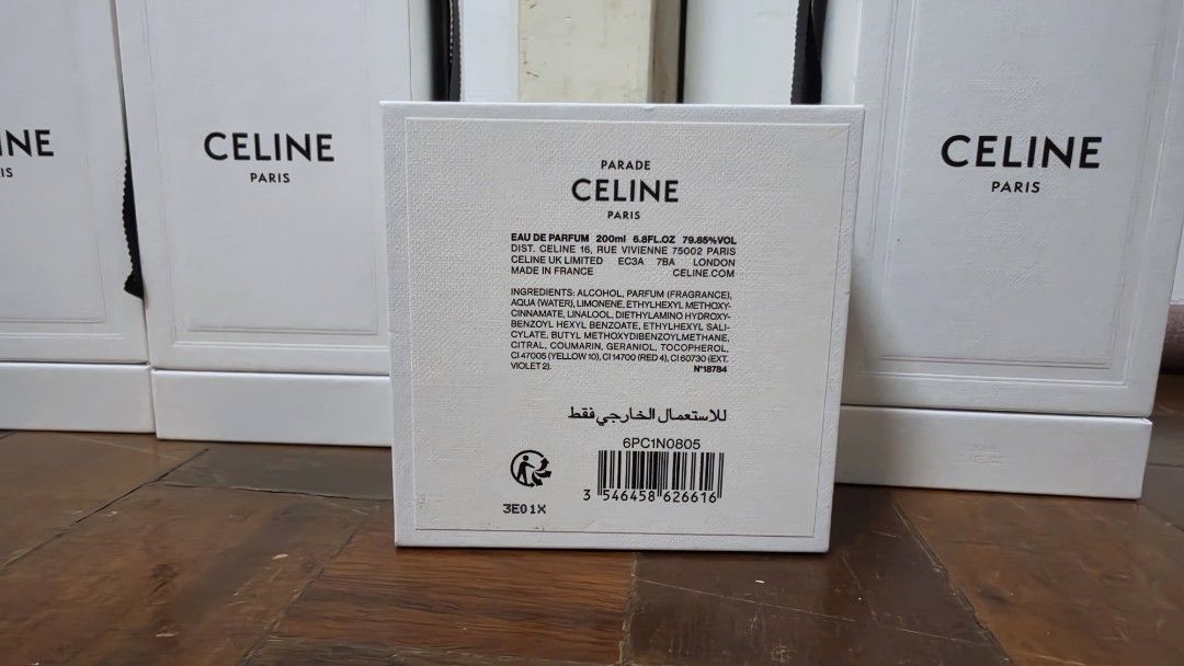 BOXES only - Celine Haute Parfumerie (100ml x 3 / 200ml x 1) (Category: Fragrance & Deodorants) located in Paranaque City. Submitted by karenmn (Listing ID 1461250185, Image 3). Description: TAKE ALL FOR PHP 1000 Celine Haute Parfumerie BOXES ONLY 100ml bottles x 3 Black Tie Un Ete Francais Zouzou 200ml bottle x 1 Parade Shipping c/o buyer from Paranaque MOP Gcash and BPI.