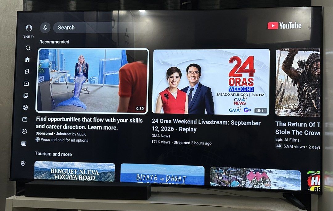 BRAND NEW ANDROID TV 75inches (Category: TV) located in Taguig. Submitted by spencertroian (Listing ID 1461264150, Image 3). Description: Brand new No brand Android tv 75inches.