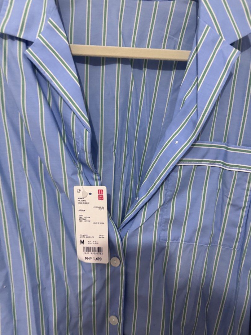 BRAND NEW UNIQLO PAJAMA SET (Category: Undergarments & Loungewear) located in Makati City. Submitted by sassywear.ph (Listing ID 1461280355, Image 3). Description: Medium on tag but can fit small-medium. Bought for 1490, selling for 1290 na lang. Still intact with tags. .