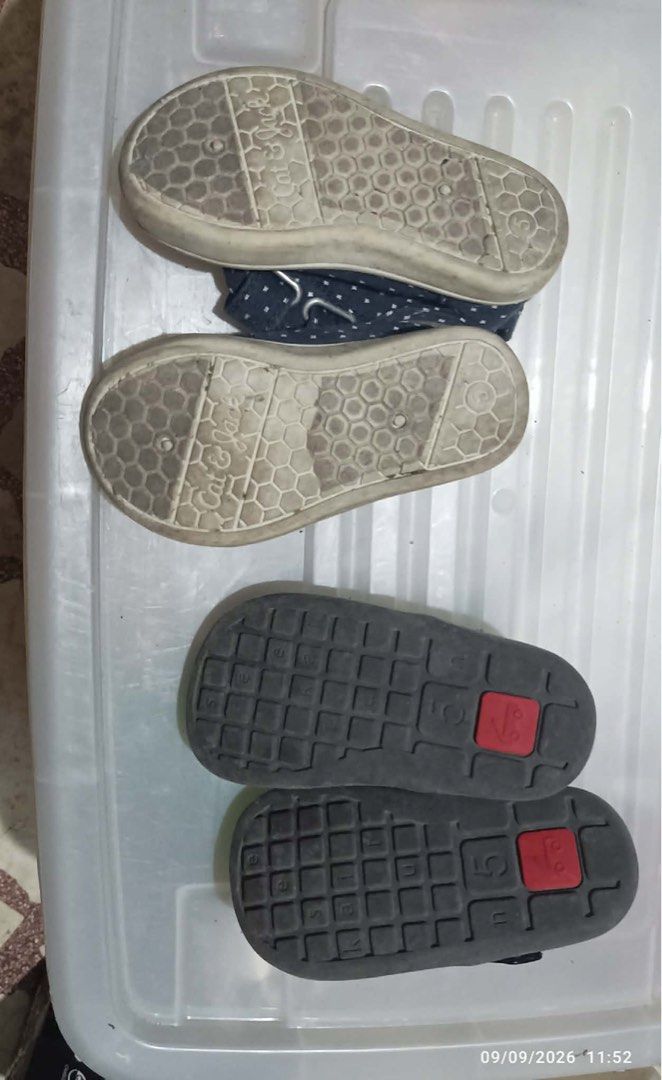 Branded Shoes for Your Babies (Category: Other Babies Going Out Needs) located in Taytay. Submitted by crisha14344 (Listing ID 1461141863, Image 2). Description: 600 na po Ang dalawa Both for 18 to 24 months old See Kai run - size 5 black Mary Jane-style Cat & Jack - size 5 blue/yellow sneakers.
