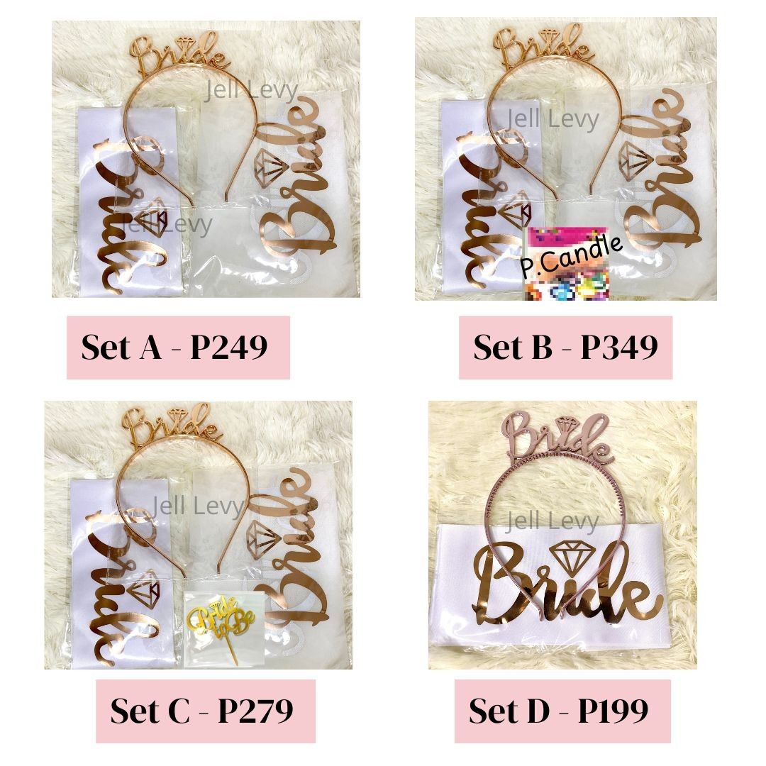 Bridal Shower Party Set | Bride to be (Category: Occasions & Party Supplies) located in Quezon City. Submitted by kingcopartysupplies (Listing ID 1461232033, Image 2). Description: ✅ SAME DAY DELIVERY ✅ RUSH ORDER ‼️ALL AVAILABLE ONHAND‼️ - Bride to be party set - Groom & Bride to Be Foil Balloons - Bride to be foil Balloons - Team Bride Sash - Bride to be Sash - Team Groom Sash - Bridal Shower accessories - Bridal Decor Sets Payment thru: ✓ GCas