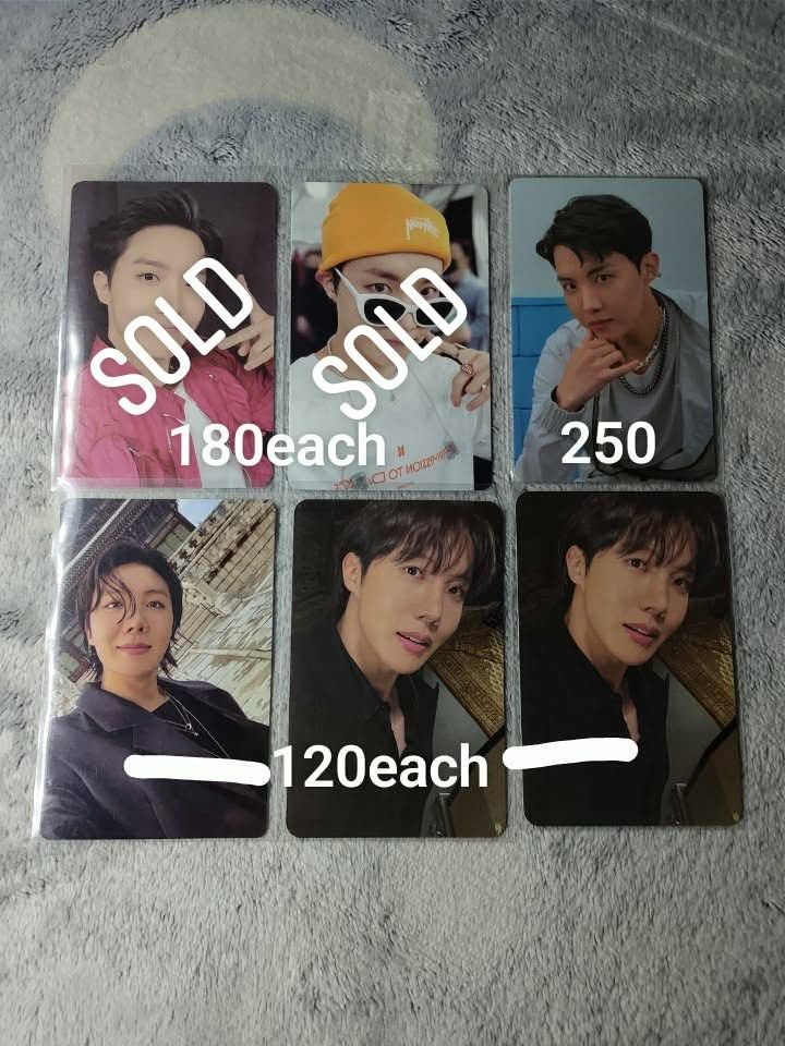 BTS Photocards - Various Members and Prices (Category: K-Wave Merchandise) located in Manila. Submitted by youngtree.75a903 (Listing ID 1461122596, Image 3). Description: - Selling BTS photocards. - Prices are indicated on each card. - Some photocards are already sold; please check images for availability. - Feel free to message me for more details or questions. - Happy collecting!.