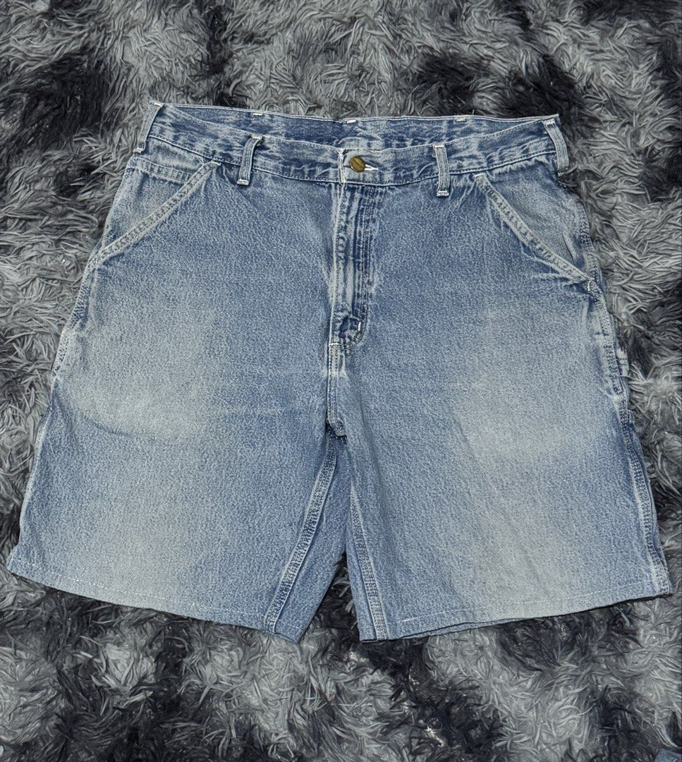 Carhartt denim Carpenter shorts (Category: Shorts) located in Manila. Submitted by forbidden.thrift (Listing ID 1461135791, Image 3). Description: carhartt carp shorts 34 on tag good condi 34x19.5 8/10 colorate .