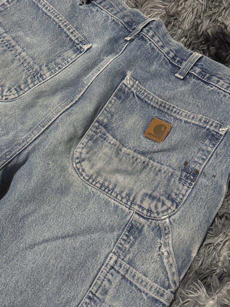 Carhartt denim Carpenter shorts (Category: Shorts) located in Manila. Submitted by forbidden.thrift (Listing ID 1461135791, Image 2). Description: carhartt carp shorts 34 on tag good condi 34x19.5 8/10 colorate .