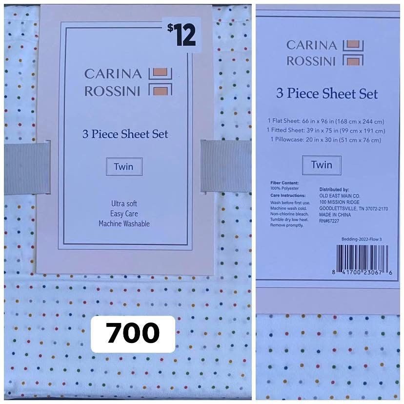 CARINA ROSSINI TWIN BEDSHEETS DOT (Category: Bedding & Towels) located in Antipolo. Submitted by marcoandpaolomerchandise (Listing ID 1461290440, Image 1). Description: CARINA ROSSINI TWIN BEDSHEETS DOT Brand New 3 Pcs Set Walang Kumot Please check Details po sa Photo Location: Pagrai Antipolo ,Nagshi Ship po ako NationWide Pwede J&T or Lalamove Pick Up Please po , HUWAG po mag offer kung hindi sure buyer , kase once nag Offer kayo nahingi ng Rev