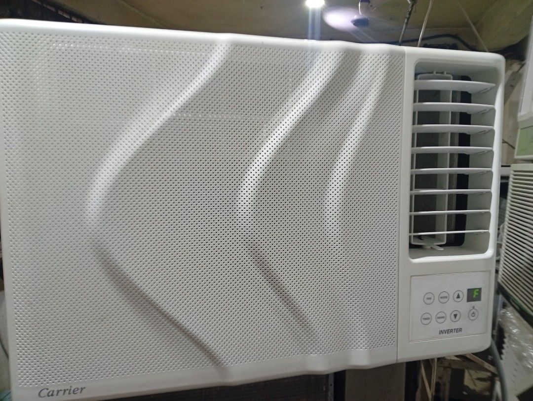 Carrier Inverter Window Type Aircon (Category: Air Conditioning and Heating) located in Manila. Submitted by jov2424 (Listing ID 1461237042, Image 1). Description: - Carrier Inverter Window Type Aircon - Includes Remote Control - White Unit - Excellent for Cooling Rooms - Works Perfectly - Selling Because of Moving Out - Pick Up Only.
