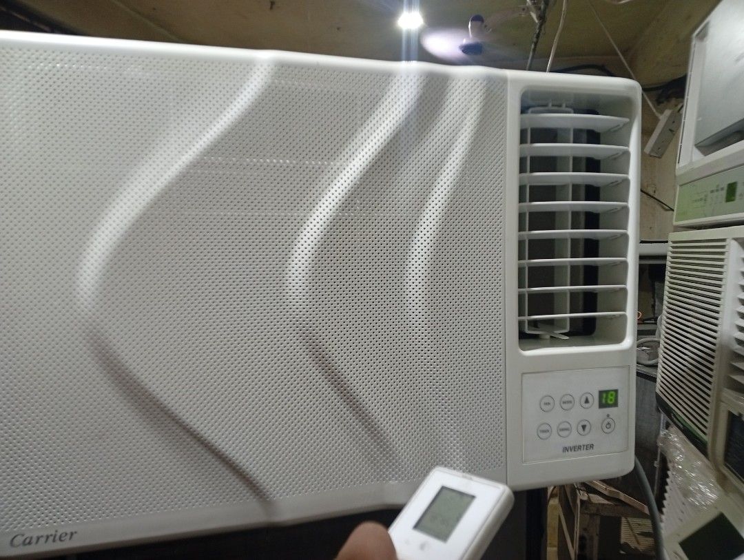 Carrier Inverter Window Type Aircon (Category: Air Conditioning and Heating) located in Manila. Submitted by jov2424 (Listing ID 1461237042, Image 2). Description: - Carrier Inverter Window Type Aircon - Includes Remote Control - White Unit - Excellent for Cooling Rooms - Works Perfectly - Selling Because of Moving Out - Pick Up Only.