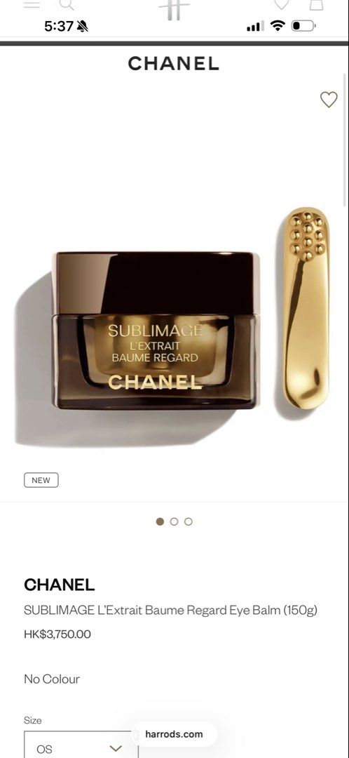 CHANEL SUBLIMAGE L’EXTRAIT BAUME REGARD – Ultimate Eye Balm: Reinvigorates and Nourishes Size: 15 g / 0.5 oz （分類：面部 - 面部護理）位於 Hong Kong。 由 anababy 提交（商品編號 1461227002，圖片 2）。簡介： An ultra-luxurious, velvety eye balm designed to regenerate, nourish and strengthen the delicate eye contour. Formulated with concentrated Vanilla Planifolia and Swertia extracts plus an eye-contour restructuring complex, it helps improve the appearance of wrinkles, smooth 