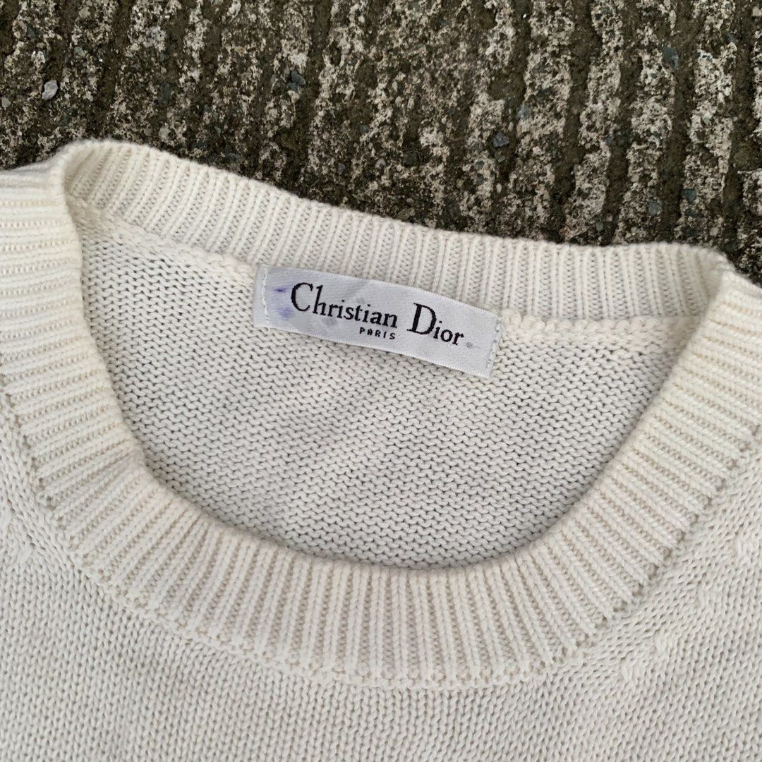 Christian Dior Spell out knit top (Category: Luxury Apparel) located in Manila. Submitted by _thrift.clothes._ (Listing ID 1461322162, Image 3). Description: Size:Medium W:17 L:21.
