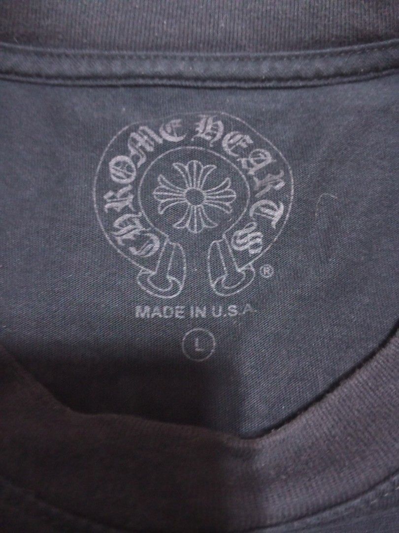 chrome hearts pocket tee (Category: Tshirts & Polo Shirts ) located in Manila. Submitted by pagatpatan59259 (Listing ID 1461130941, Image 3). Description: chrome hearts pocket tee Size: L on tag / Price: 750+SF.