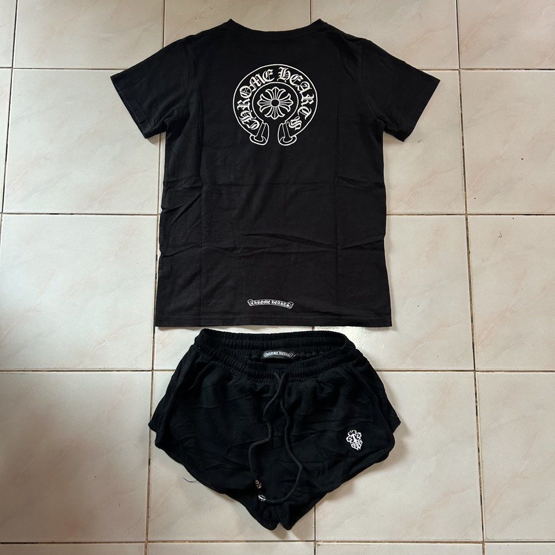 Chrome Hearts Shirt & Short ❤️ (Category: Activewear) located in Jinoba-an. Submitted by eegiboy (Listing ID 1461153171, Image 2). Description: Wts: Chrome Hearts 😍 Aspack For women 🔥 Small-medium Both Excellent Condition 🥰 Needwash 😉 850plussf Dm me if interested 📩 Thankyou 🙏😇.