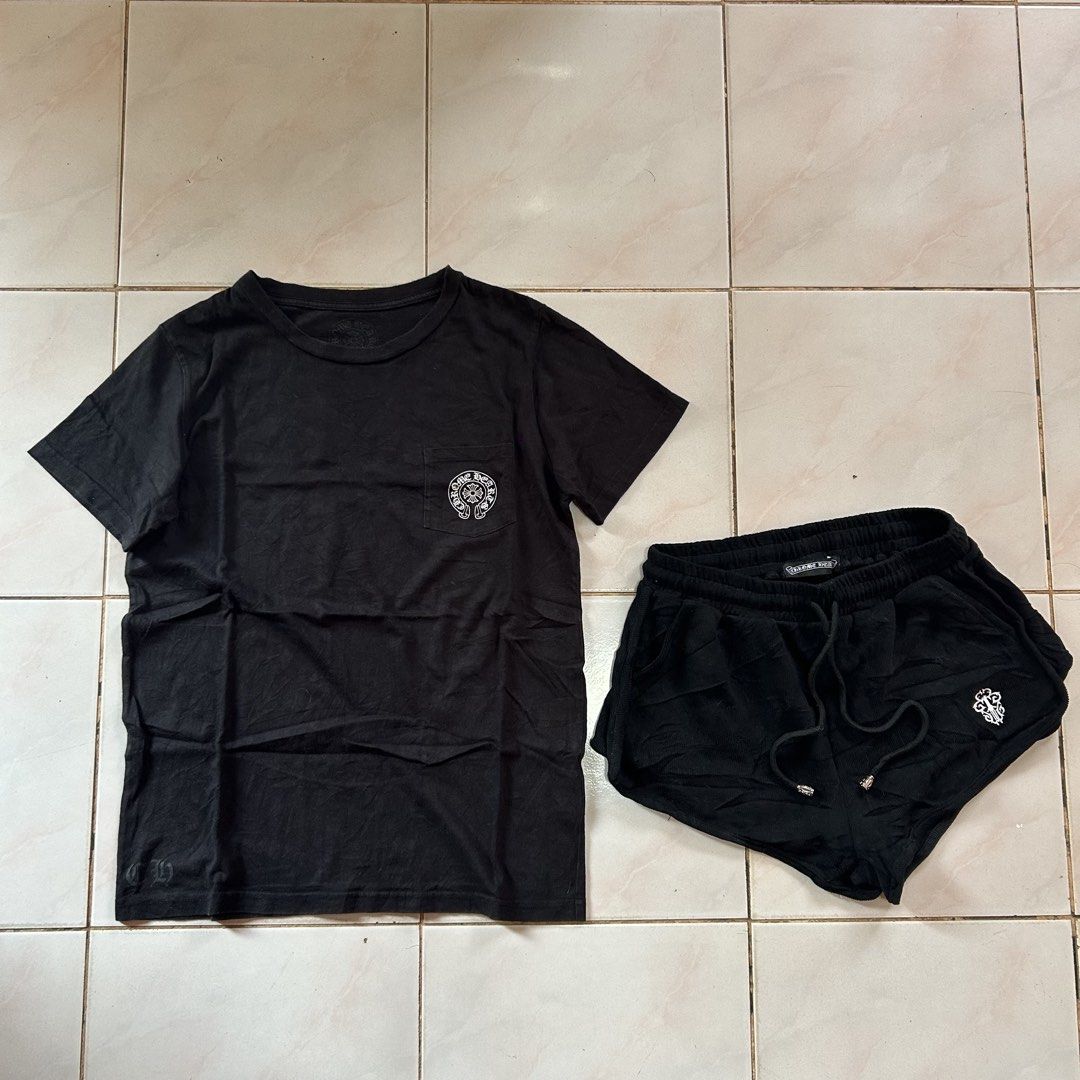 Chrome Hearts Shirt & Short ❤️ (Category: Activewear) located in Jinoba-an. Submitted by eegiboy (Listing ID 1461153171, Image 1). Description: Wts: Chrome Hearts 😍 Aspack For women 🔥 Small-medium Both Excellent Condition 🥰 Needwash 😉 850plussf Dm me if interested 📩 Thankyou 🙏😇.