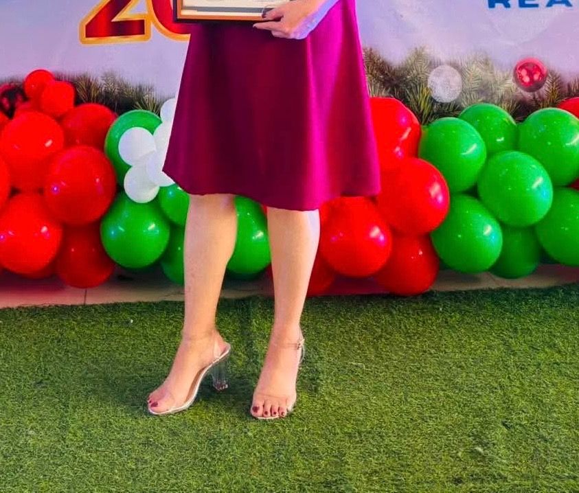 Clear Block Heels with Ankle Strap (Category: Heels) located in Imus. Submitted by abotkayangpabahay28 (Listing ID 1461193168, Image 1). Description: - Clear block heels - Ankle strap (clear) - Worn only once - Light pinkish-tan sole - Ideal for elevating outfits - Selling for P100.