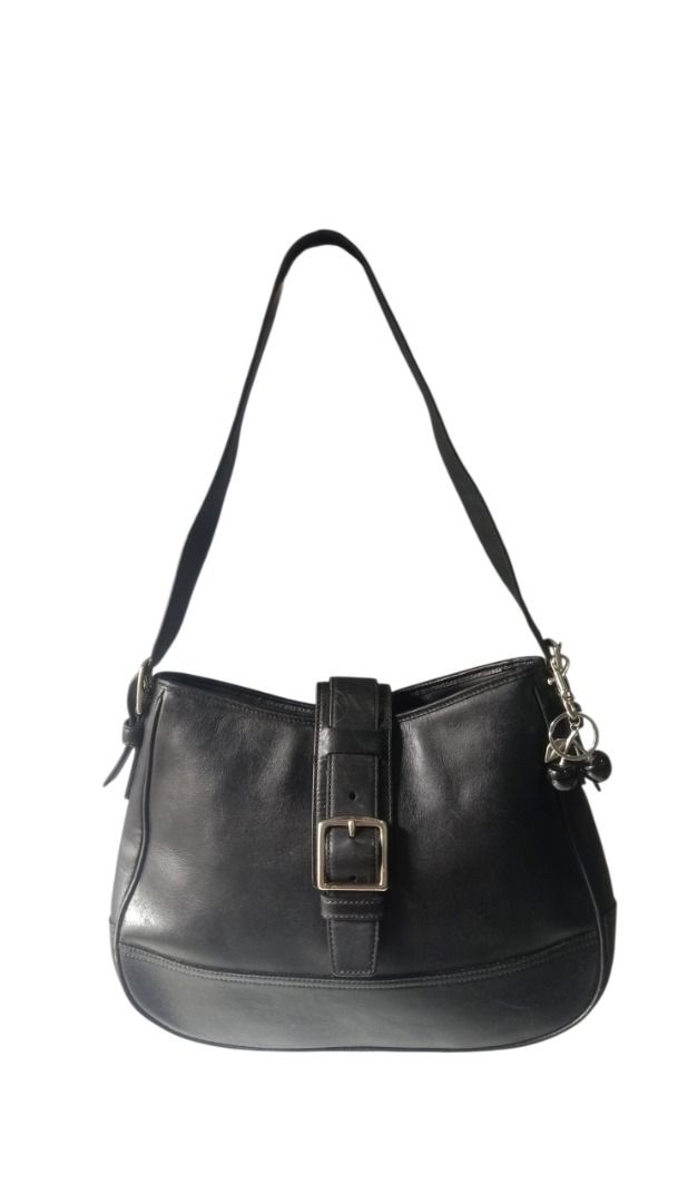 ⚜️Coach Hampton Soho Black Leather Shoulder Hand Bag (Category: Luxury Bags & Wallets) located in Manila. Submitted by 74_tiger (Listing ID 1461184130, Image 1). Description: Item: Coach Hampton Soho Black Leather Shoulder Hand Bag Condition: Lightly Used Material: Leàther 💯% Authentic Vintage Piece Pre - Owned Very Classic & Elegant Look Silver Hardwares Clean Inner Linings Adjustable & Detachable Sturdy Strap Hang Tag Lost So I Replaced It Wit