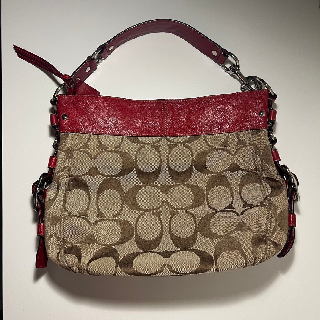 Coach Zoe Large Hobo Bag (Category: Luxury Bags & Wallets) located in Valenzuela. Submitted by shai.vd (Listing ID 1461121508, Image 3). Description: Coach Zoe Large Hobo Bag 🧸🍒 condition: excellent inclusions: plain dust bag, stickers ₱6,500 dm to purchase 💓.