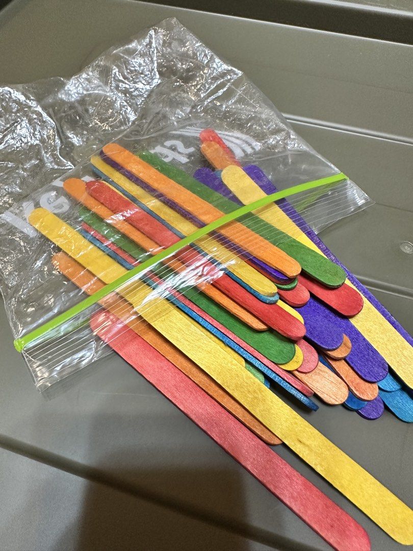 Colorful Craft Sticks for Art and Projects (Category: Art & Prints) located in Manila. Submitted by silver.truemountain (Listing ID 1461247473, Image 1). Description: - Bundle of colorful craft sticks - Assorted bright colors (red, orange, yellow, green, blue, purple) - Ideal for art projects, school activities, and DIY crafts - Comes in a resealable plastic bag - Plenty of sticks for numerous creative ideas - Fun for both kids and adults.