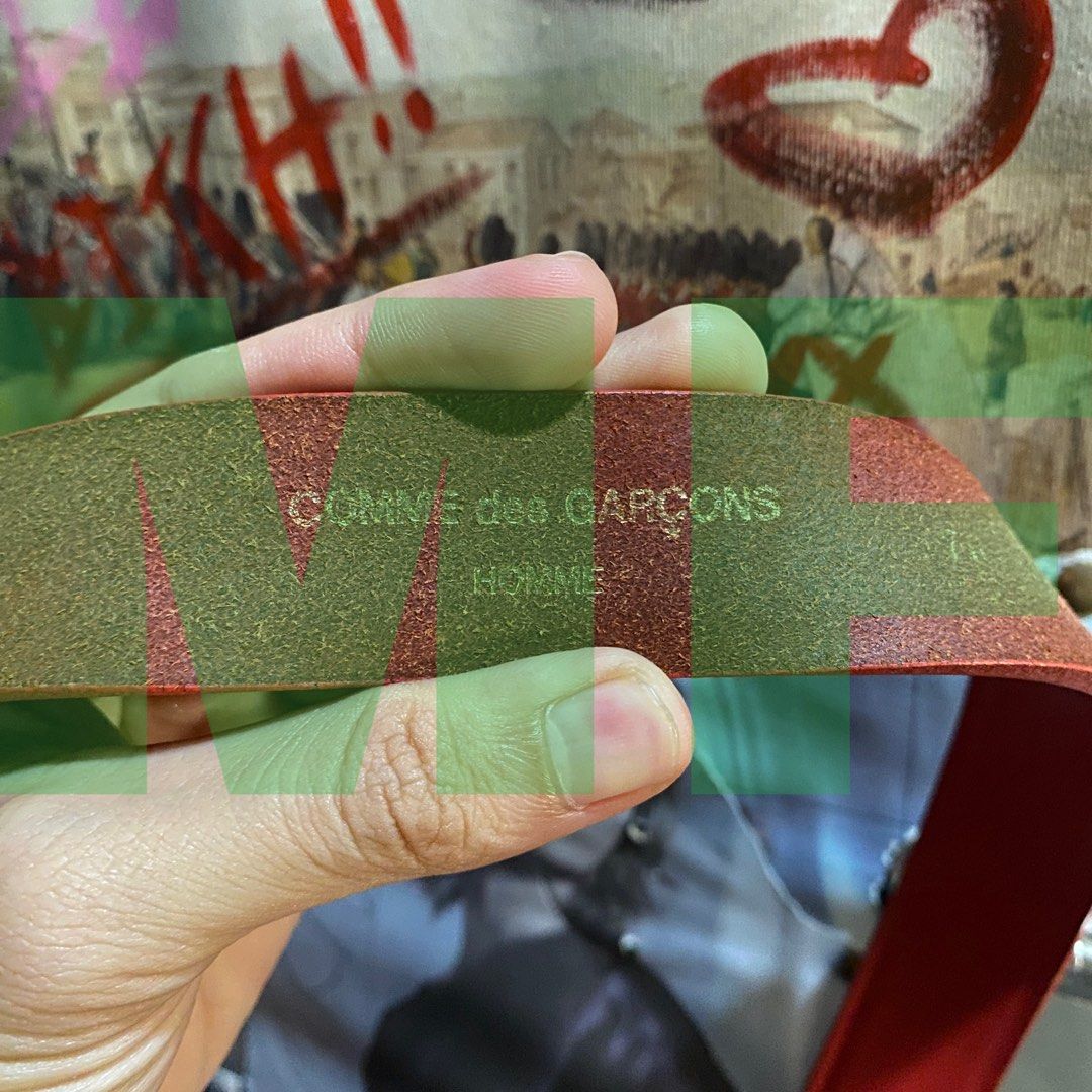 COMME DES GARCONS CLASSIC RED BELT (Category: Luxury Accessories) located in Manila. Submitted by reigunnxx (Listing ID 1461260388, Image 2). Description: CLASSIC RED BELT BY COMME DES GARCONS AUTHENTIC NO ISSUE AT ALL 2500 or BEST OFFER😊 DM ME FOR MORE INFORMATION MODE OF PAYMENT GCASH MODE OF SHIPMENT LALAMOVE OR JNT EXPRESS( OR ANY SHIPMENT YOU PREFER) Tags: Oakley, Diesel, Ed Hardy, Von Dutch, Baby Phat, Juicy Couture, Sean John, Ecko Unltd.