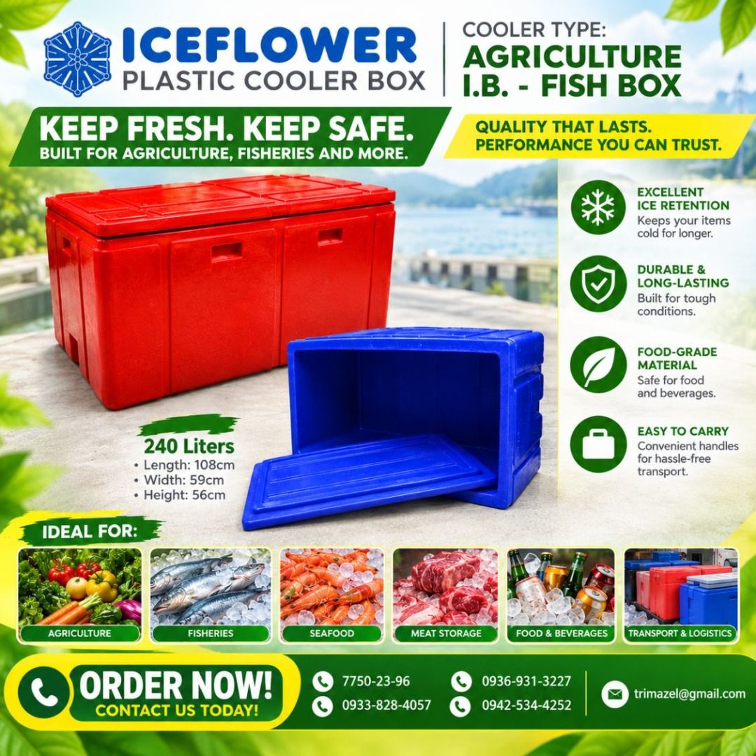 cooler boxes (Category: Storage Boxes & Baskets) located in Quezon City. Submitted by irishbayaban20 (Listing ID 1461125032, Image 1). Description: ✅ Guaranteed lowest price ✅ Quality products ✅ 100% LEGIT TRUSTED SUPPLIER! ✅ With Complete Legal Documents ✅ BIR Registered We Supply All Kinds Of PPE Supplies, Raincoat, Hard Hat, Cooler Box, Plastic Trash Bin, Road Barriers, Kayak Boats, Crystal Kayak, Traffic Cone, T-Bollards & All Kinds Of Safety