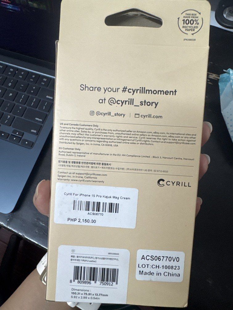 Cyrill by Spigen iPhone 15Pro case (Category: Cases & Sleeves) located in Manila. Submitted by agnz_ (Listing ID 1461197553, Image 3). Description: .