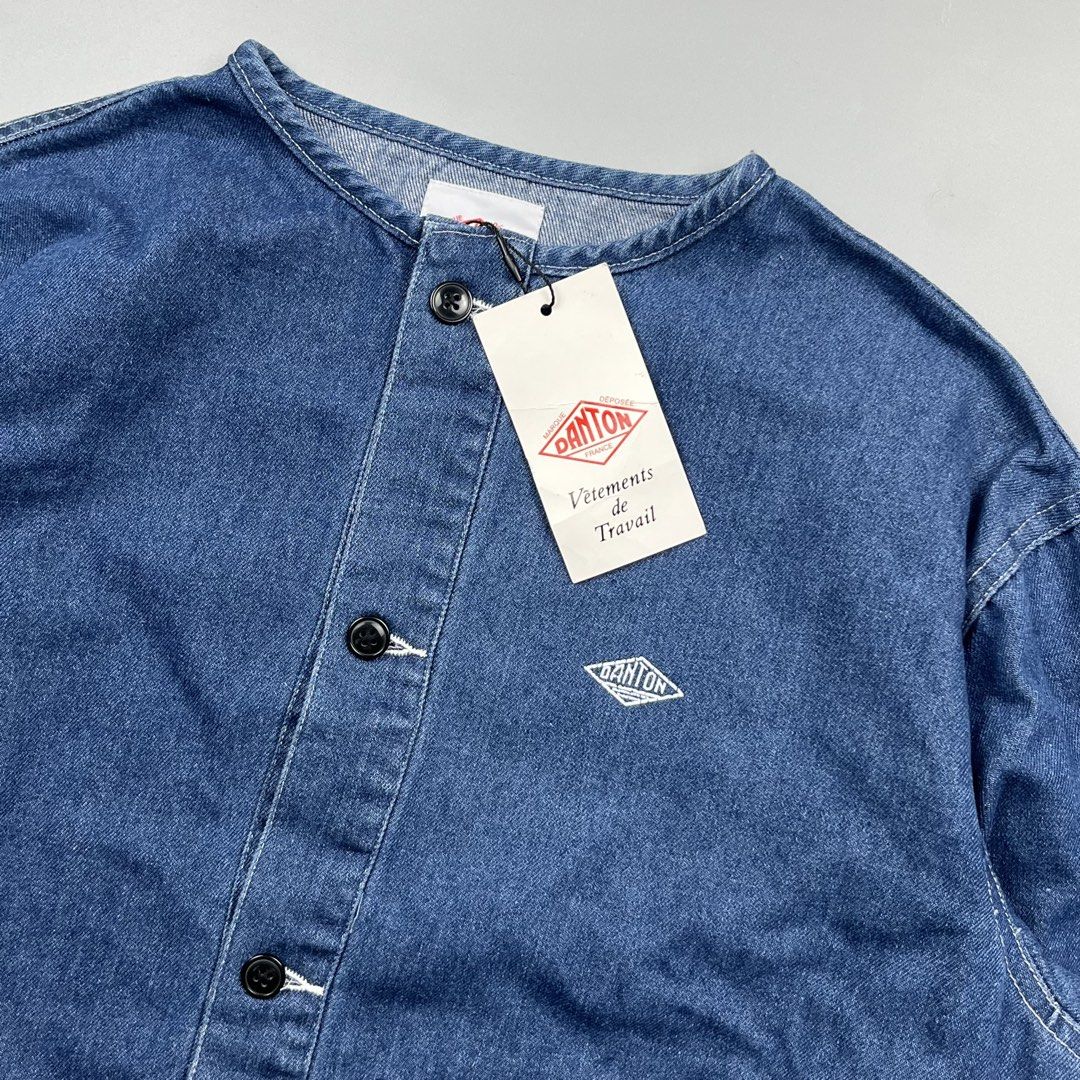 Danton - Denim Work Jacket (Category: Coats, Jackets and Outerwear) located in Subic. Submitted by splx.stff (Listing ID 1461141329, Image 3). Description: Flaw: Remove print on the back (Last picture) Good Condition All details are posted - Width: 22 Length: 21.5 - Feel free to offer Ask before you buy No return No Refund .