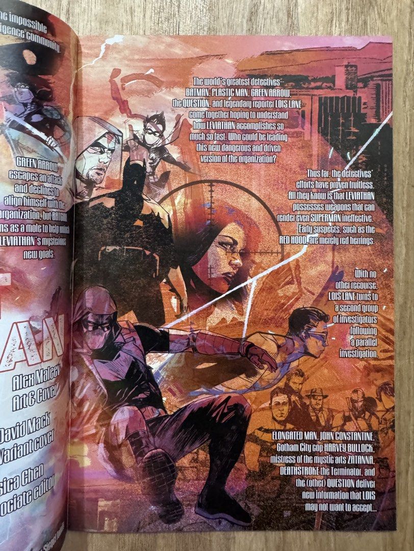 DC Universe Event: Leviathan #5 Comic Book (Category: Comics & Manga) located in San Pedro. Submitted by pageturner19 (Listing ID 1461144574, Image 3). Description: - Event Leviathan #5 comic book - From DC Universe - Features acclaimed creators Bendis and Maleev - This issue is part of a larger, ongoing storyline - A must-have for any DC Comics or Batman fan - Experience the stunning artwork and compelling story.