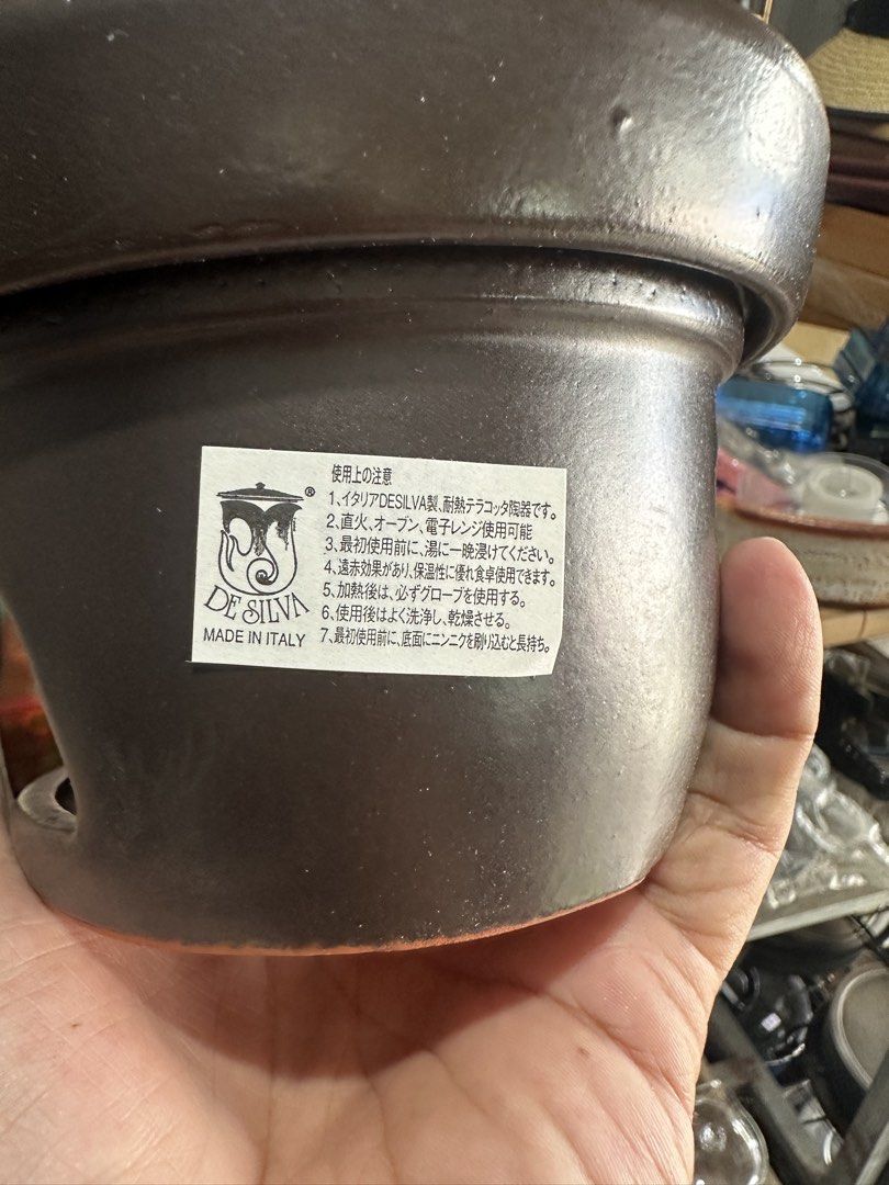 De silva terracotta food warmer cookware (Category: Cookers) located in Rodriguez. Submitted by pwestoonlinestore (Listing ID 1461126413, Image 3). Description: 8pcs available .