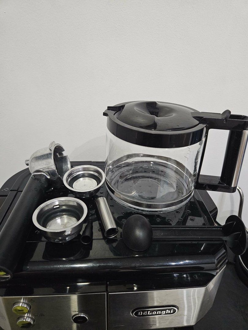 DeLonghi Coffee Machine with Grinder and Accessories (Category: Coffee Machines & Makers) located in Imus. Submitted by pauladdp (Listing ID 1461116105, Image 3). Description: ☕ FOR SALE: De’Longhi Combi Coffee Maker + De’Longhi Burr Grinder — ₱16,000 TAKE ALL Selling my De’Longhi Combi Coffee Maker + De’Longhi Burr Grinder as a SET ONLY. Perfect for anyone looking to build a complete home coffee setup without having to buy the accessories separa