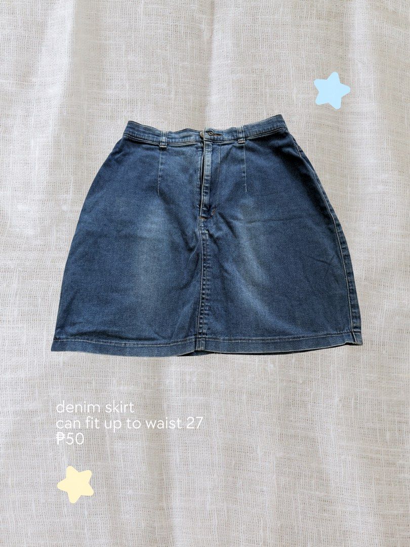 Denim Skirt (Category: Skirts) located in Bacoor. Submitted by sweetsrirachaaa (Listing ID 1461128052, Image 1). Description: - Classic blue denim skirt - Fits up to 27" waist - Ideal for casual wear - Versatile and easy to style with any top - A timeless wardrobe essential.