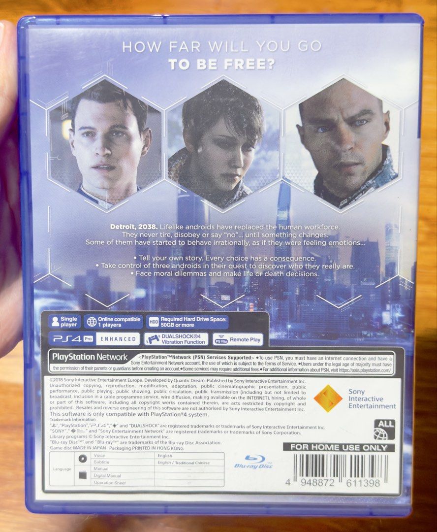 Detroit: Become Human (Category: PlayStation) located in Cavite. Submitted by dpbrnl (Listing ID 1461308527, Image 2). Description: Condition: Used – Good Condition • Disc has no scratches • Feel free to message me for additional photos or details 🫶.