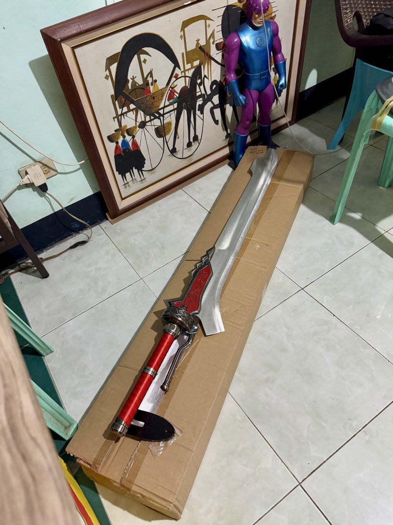 Devil May Cry Nero Red Queen LifeSize Sword 1:1 (Category: Action & Battle Toys) located in Paranaque City. Submitted by icko007 (Listing ID 1461175239, Image 1). Description: Devil May Cry Nero Red Queen LifeSize Sword 1:1 Made of Carbon steel With free stand / With Box Nasa 48”inches long yung sword Price: ₱7500 Only No Rush Shipping /Dibs now pay now Location Paranaque Payment Gcash/Bpi Shipping Lalamove/Lbc Buyers Risk / Fee ‼️Seller is not r