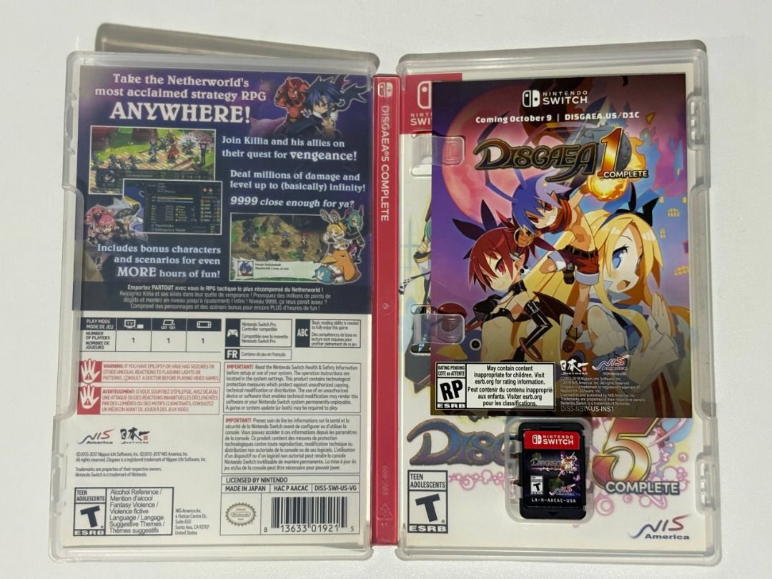 Disgaea 5 Complete (Category: Nintendo) located in Quezon City. Submitted by jcmlico (Listing ID 1461218431, Image 2). Description: Disgaea 5 Complete (Nintendo Switch 1 | Playable in Switch 2) For sale, but can be traded for Disgaea 4 Complete+ (Switch | US version) Inclusions: 1) Reversible Cover Art 2) Promotional pamphlet 3) Cartridge Condition: Main Cover Art: 9/10 (Crisp with no damages) Cartridge: 10/10 Case: 9/10 (Light scratches) Can sen