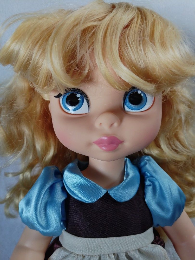 Disney animator Cinderella (Category: Figurines & Statues) located in Goa. Submitted by liz1104 (Listing ID 1461120450, Image 2). Description: Authentic Disney produced animator doll Wearing her original peasant dress. no bitemarks Her flaw is color transfer from her brown skirt. Check pictures 6,7 & 8 Pen dots on leg. Can be removed by benzac Gcash First to pay.