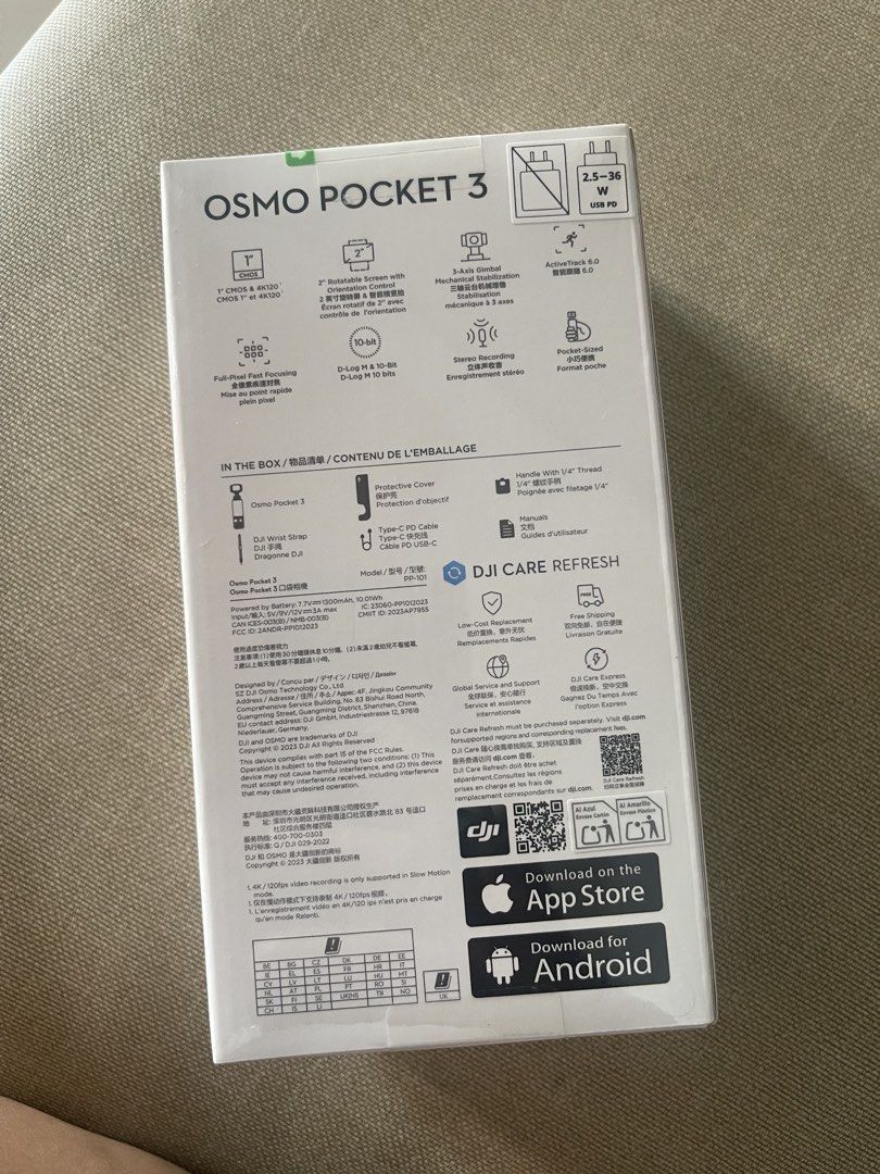 DJI OSMO POCKET 3 (Category: Other Gadgets) located in Cavite. Submitted by lalavs08 (Listing ID 1461132984, Image 2). Description: DJI OSMO POCKET 3 Brandnew/Sealed Standard Combo Can do meetup along Dasmariñas Cavite .