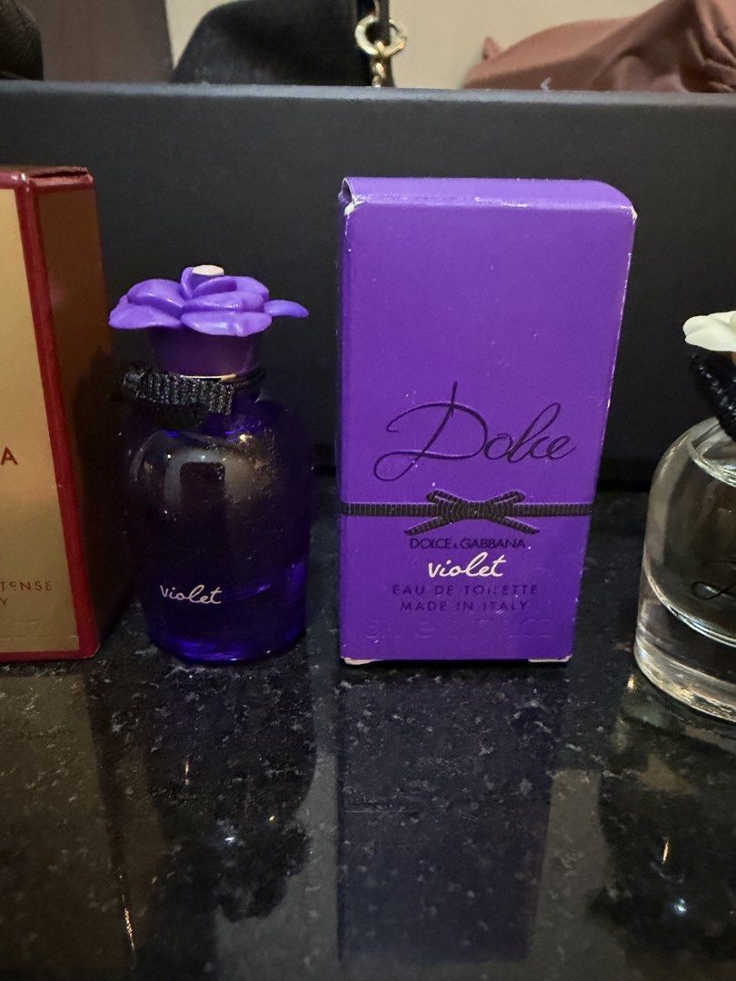 Dolce & Gabbana Miniature Perfume Set (Category: Fragrance & Deodorants) located in Muntinlupa City. Submitted by everythingmustgo_8475da (Listing ID 1461207751, Image 3). Description: - Authentic Dolce & Gabbana Miniature Perfume Set - Includes: The One Eau de Parfum Intense, Dolce Violet Eau de Toilette, Dolce Eau de Parfum - Each bottle is 5ml - Ideal for travel or trying out different scents - Genuine Italian fragrances.