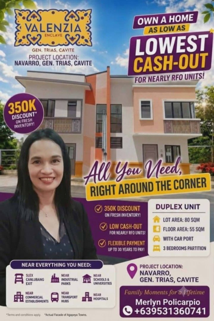 Duplex Pre selling now (Category: House & Lot) located in Quezon City. Submitted by merl2026 (Listing ID 1461141984, Image 1). Description: 80 sq meter lot area 55 sq meter floor area duplex type 3 bedrooms 2CR and 2 carport complete turn over.